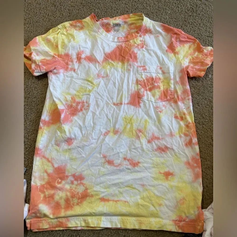 VS PINK Tie-Dye Pocket Tshirt